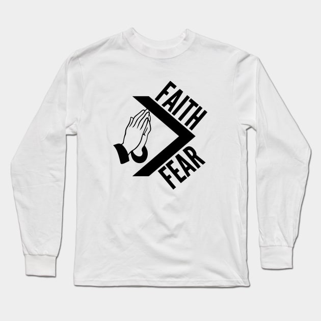 Faith over fear Long Sleeve T-Shirt by Leap Arts